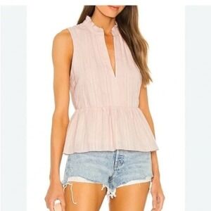 Amanda Uprichard Sleeveless Saffron Blush Pink Top Revolve Size XS Cotton